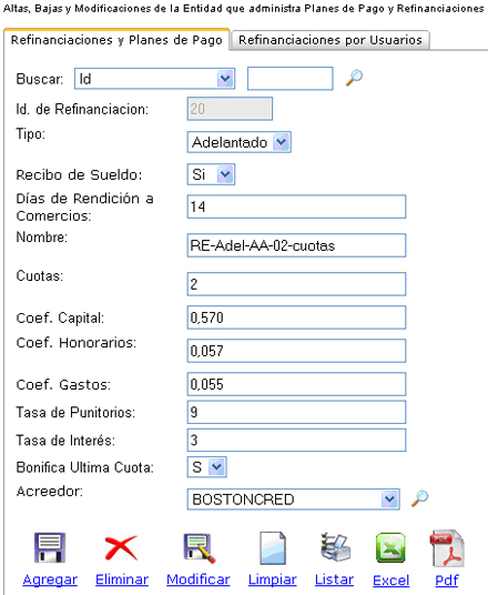 Sistema de Administracion de Financieras