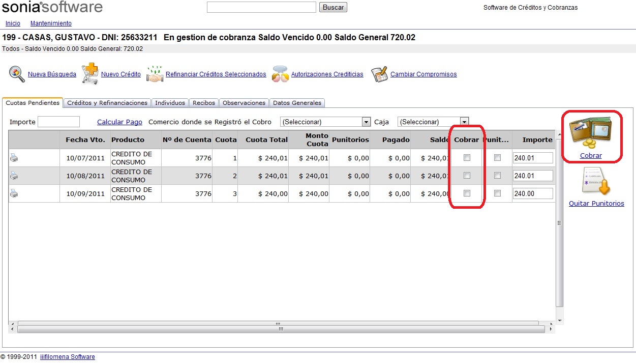 Programa para la Gestión de Créditos de Consumo